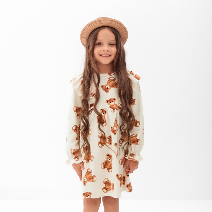 Платье детское с рюшами KAFTAN Платье детское с рюшами KAFTAN "Мишки" р.30 (98-104)