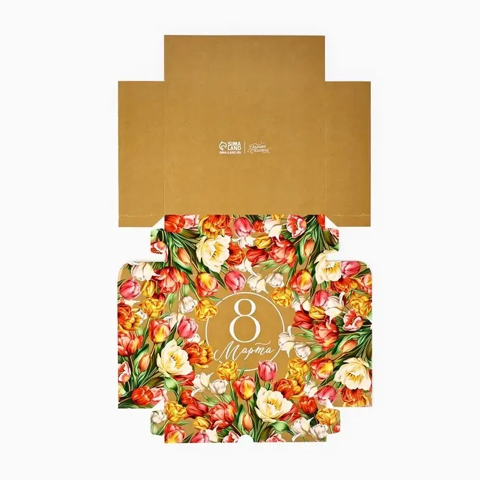 Коробка для кондитерских изделий &laquo;8 марта&raquo;, 17 х 20 х 6 см