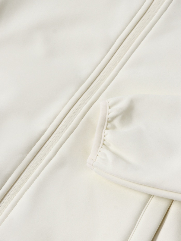 Ветровка демисезонная для девочек MINAKU из Softshell на флисе, непромокаемая, светло-серый, рост 134 см