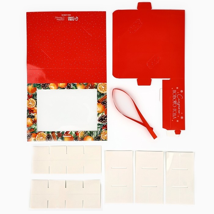 Коробка под 12 конфет с ячейками «Аромат праздника» 18.8 х 13.5 х 3.5 см, Новый год Коробка под 12 конфет с ячейками «Аромат праздника» 18.8 х 13.5 х 3.5 см, Новый год