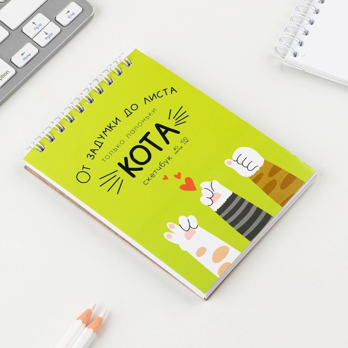 Скетчбук «Лапки», А6, 40 листов, 100 г/м Скетчбук «Лапки», А6, 40 листов, 100 г/м