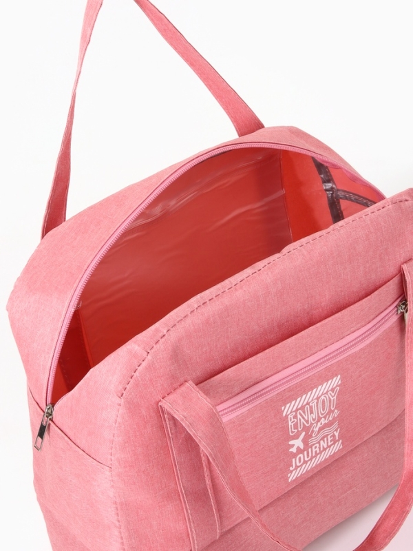 Сумка дорожная на молнии, розовая Сумка дорожная на молнии, розовая