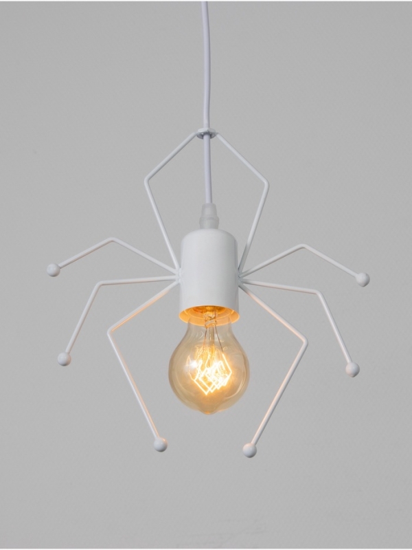 Светильник Spider 1х40Вт Е27 белый 20х20х8см