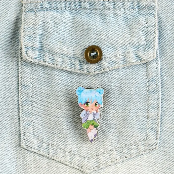 Значок деревянный &laquo;Милашка&raquo;, аниме, 2 х 3,7 см