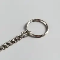 Цепочка д/ключей с карабином на кольце Витая серебро