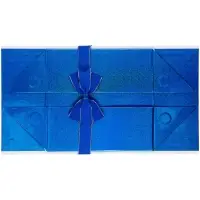 Коробка складная Gallant, M, белая с синим