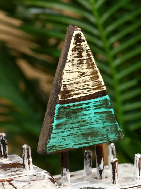 Сувенир "Кораблик" дерево 16х6х17 см, цв. коричнево-зелёный