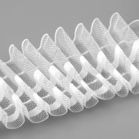 Шторная лента 60мм×50±1м фиксированная сборка органза 2 шнура Шторная лента 60мм×50±1м фиксированная сборка органза 2 шнура