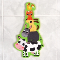 Мягкий пазл для малышей &laquo;Пирамидка: Животные фермы&raquo;, 5 деталей, Крошка Я