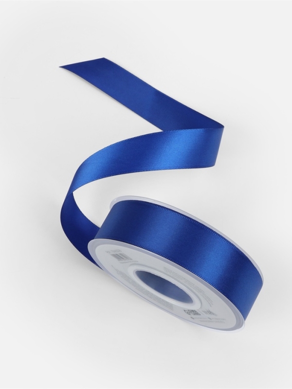 Лента атласная двухсторонняя №0329 25мм*25±1м синий TR Лента атласная двухсторонняя №0329 25мм*25±1м синий TR