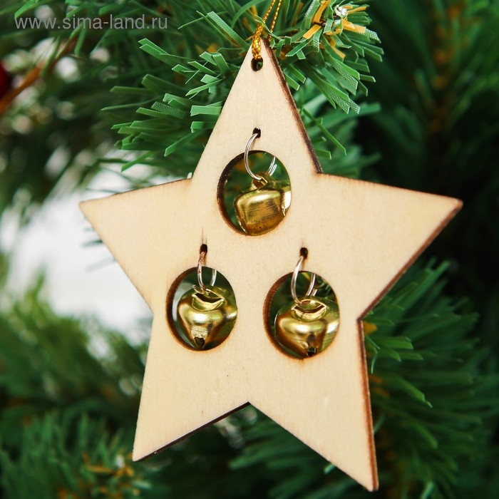 Подвеска новогодняя «Фигурки с бубенчиками», МИКС Подвеска новогодняя «Фигурки с бубенчиками», МИКС