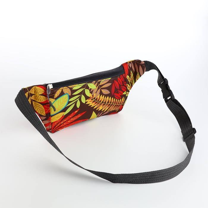 Поясная сумка на молнии, 2 наружных кармана, цвет разноцветный Поясная сумка на молнии, 2 наружных кармана, цвет разноцветный