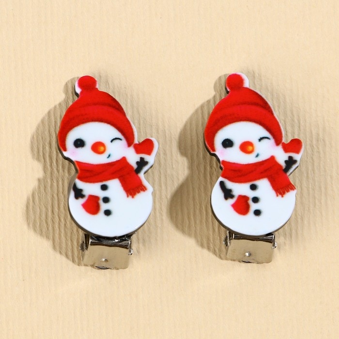 Серьги клипсы и бусы новогодние &laquo;Все исполнится&raquo;, на Новый год, набор, 11 х 14 см