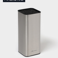 Подставка для ножей с наполнителем Magistro &laquo;Металлик&raquo;, 22,5&times;9,5&times;9,5 см, серебристая