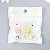 Бусина пластик "Весёлая звёздочка с контуром" фосфорная МИКС 1,9х1,9х0,8 см