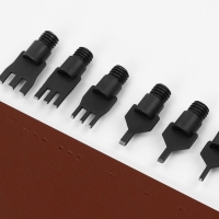 Набор пробойников для кожи, 7 предметов: сменные насадки 6 шт., основа 1 шт.