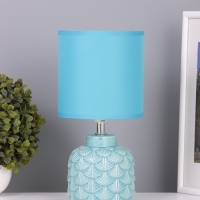 Лампа настольная "Исида" 1х40Вт Е14 голубой 14х14х28см Лампа настольная "Исида" 1х40Вт Е14 голубой 14х14х28см