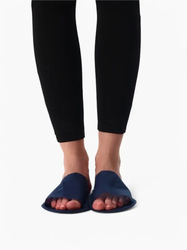 Тапочки одноразовые, "Эконом ПВХ", антискользящие, подошва 3 мм, синие