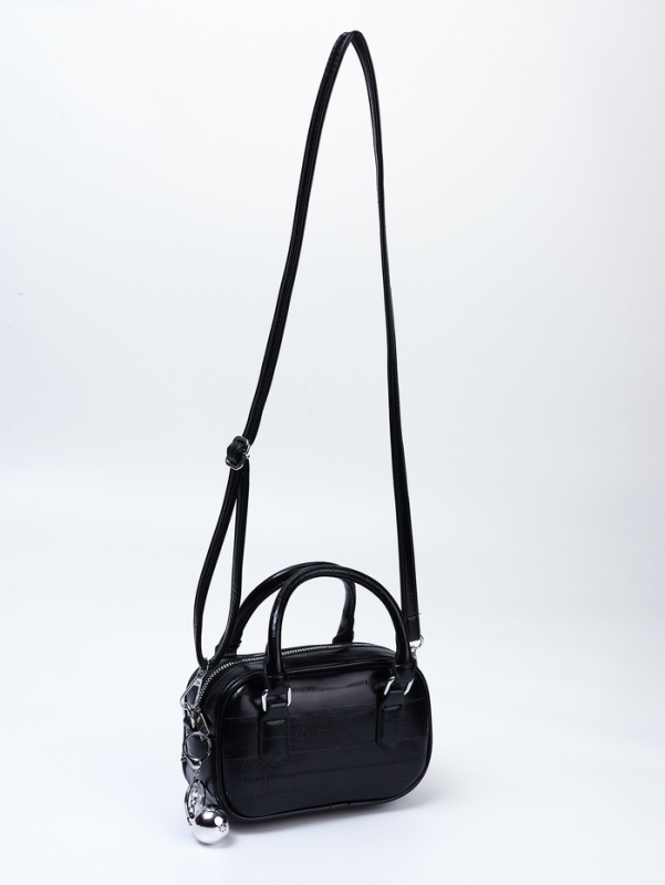 Сумка женская, 20*9*12, отд на молнии, длин ремень, черный Сумка женская, 20*9*12, отд на молнии, длин ремень, черный