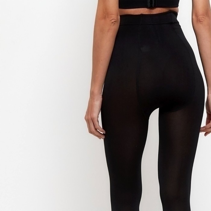 Колготки женские, из микрофибры с термоэффектом, цвет чёрный, размер 2