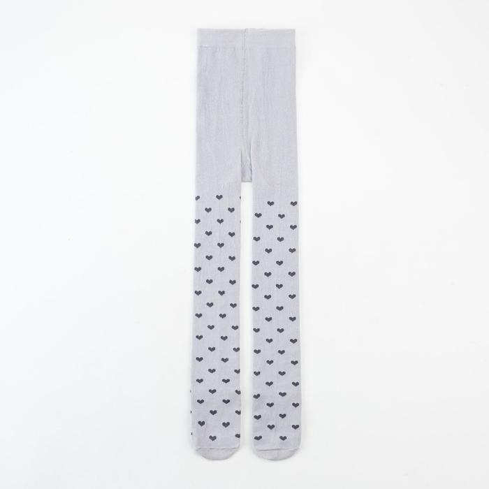 Колготки детские KAFTAN «Сердечки» 104-110 см, цвет серый Колготки детские KAFTAN «Сердечки» 104-110 см, цвет серый
