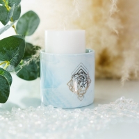 Горшок для цветов керамический с тиснением, кашпо &laquo;Геометрия&raquo;, 8 х 7,5 см