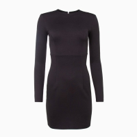 Платье женское с бахромой MINAKU: PartyDress цвет черный, размер 40