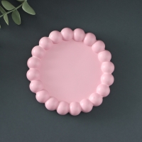 Подставка для мелочей - подсвечник "Бусы" 12х2см, розовый