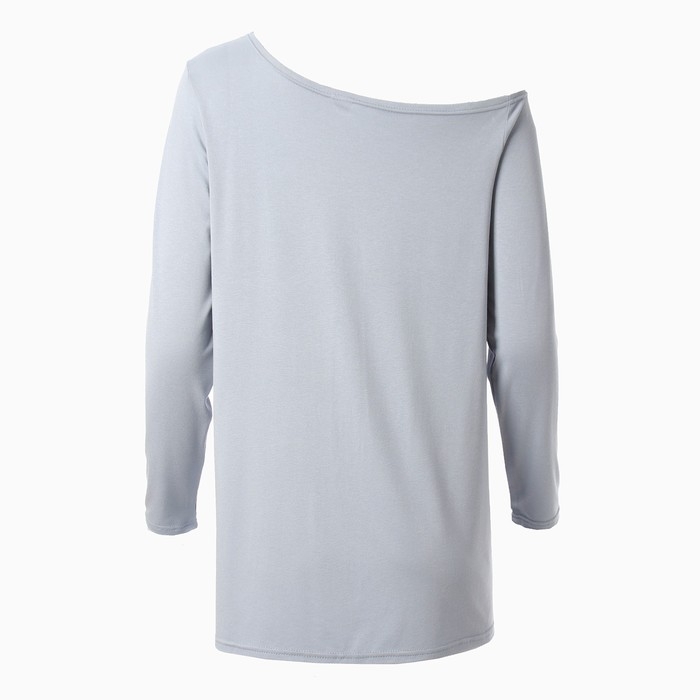 Лонгслив на одно плечо женский MINAKU: Basic line цвет серый, размер 46