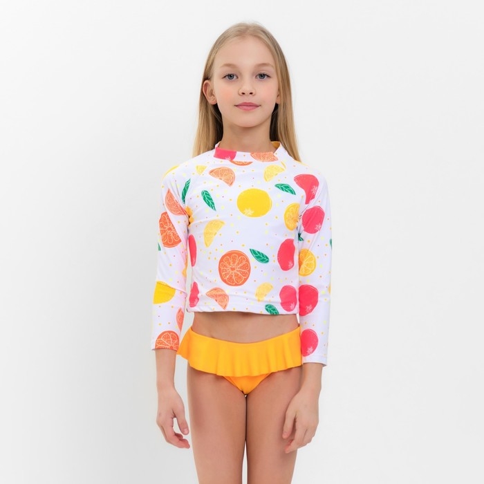 Купальник раздельный детский MINAKU с рукавами, рост 110-116 Купальник раздельный детский MINAKU с рукавами, рост 110-116