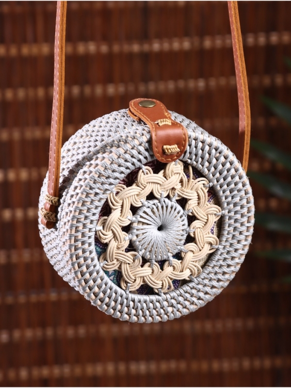 Сумка плетеная ротанг Сумка плетеная ротанг "Мандала", 15х6х60 см