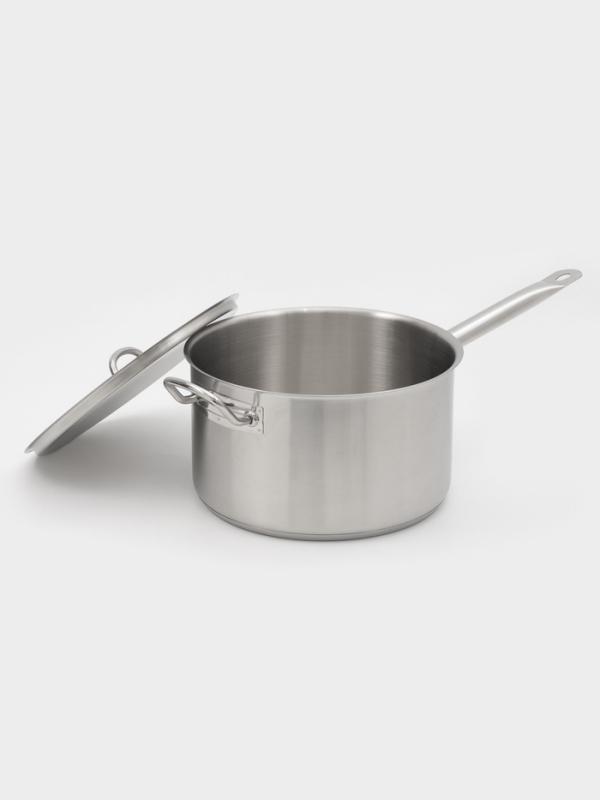 Ковш 8 л, d=26, h=15 см, с крышкой, толщина стенки 0,8 мм, индукция, две ручки