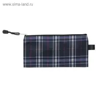 Папка-конверт "Шотландка" А65, на молнии, МИКС