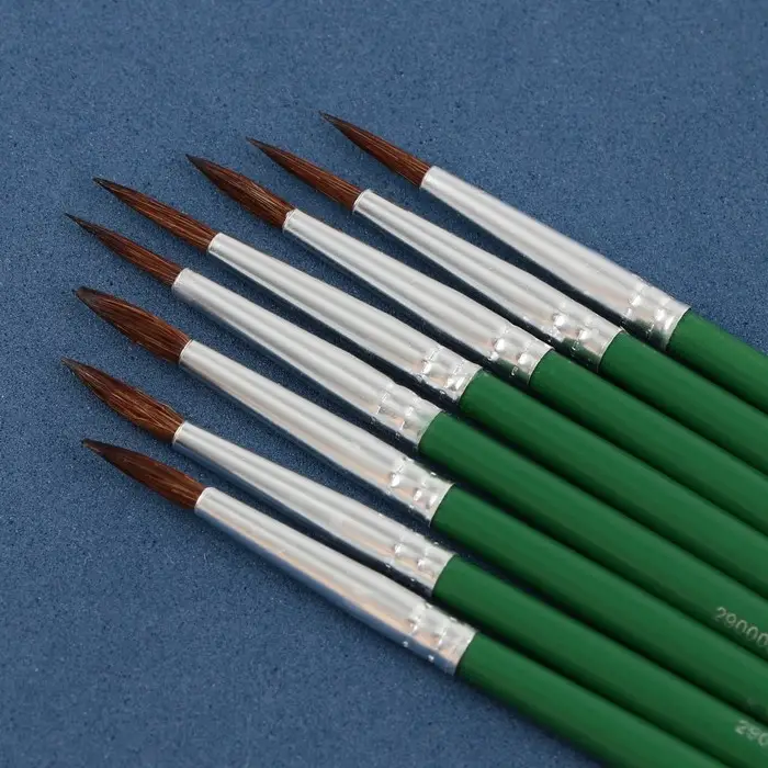 Кисть для рисования из волоса пони круглая №2 (диаметр обоймы 2 мм; длина ворса 11 мм)