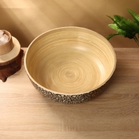 Салатник 35х35х12 см, бамбук