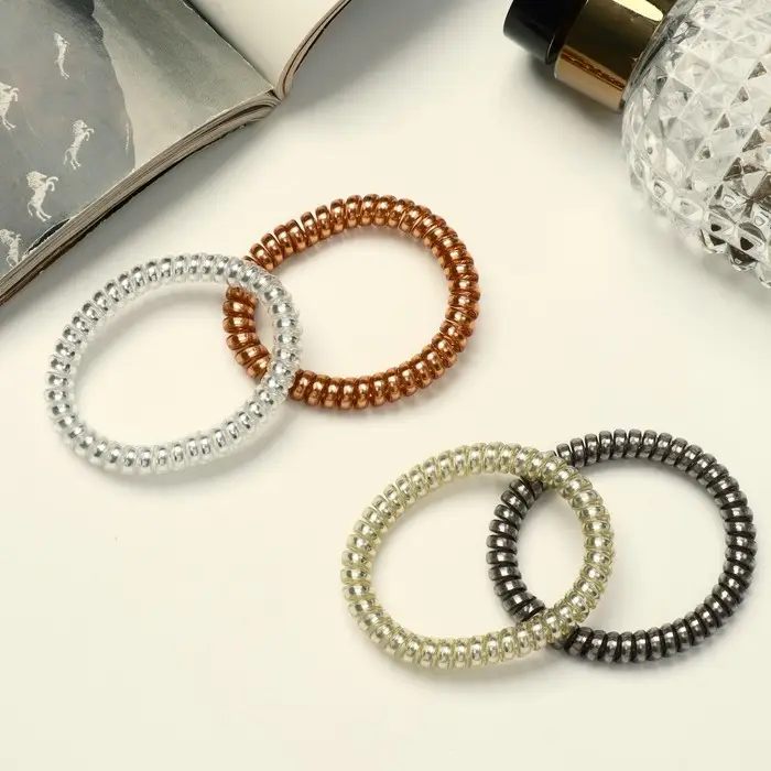 Резинка для волос "Пружинка" металлик, 5 см, микс