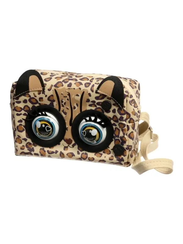 Музыкальная игрушка-сумочка "Котенок" звук, глазки моргают, леопард