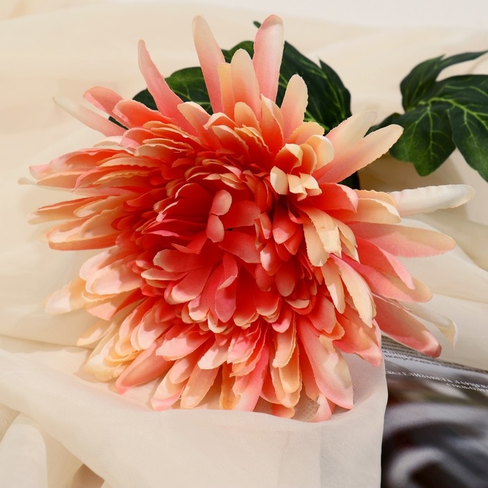 Цветы искусственные Цветы искусственные "Астра пионовидная" 17х63 см, оранжевый