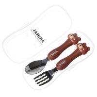 Набор детских столовых приборов в футляре &laquo;Медвежата&raquo;, вилка, ложка