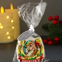 Свеча новогодняя "Подкова. Достаток" 6х2,8х6 см