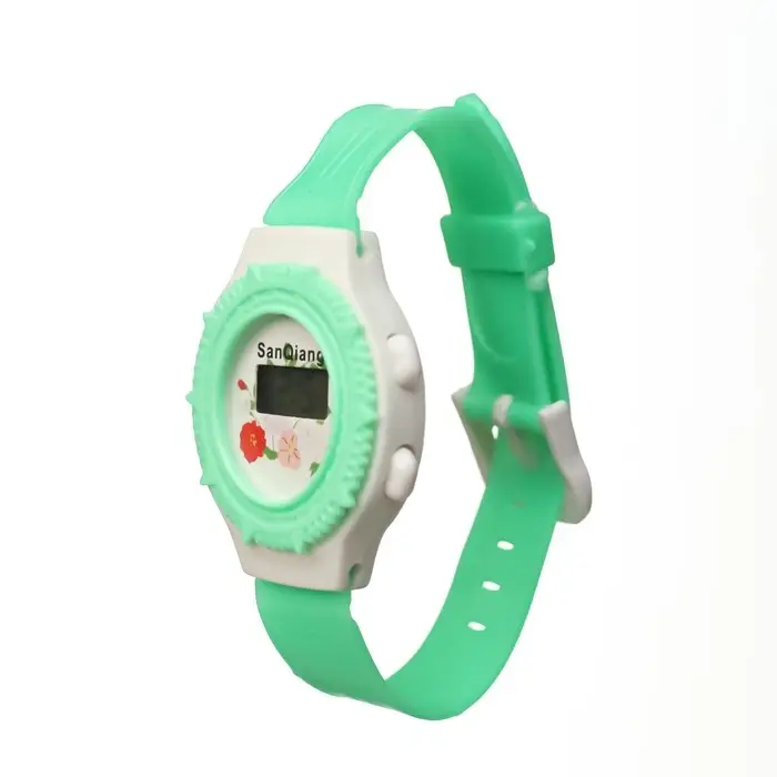 Часы наручные электронные детские "Солнышко", d-3 см, длина 19.5 см