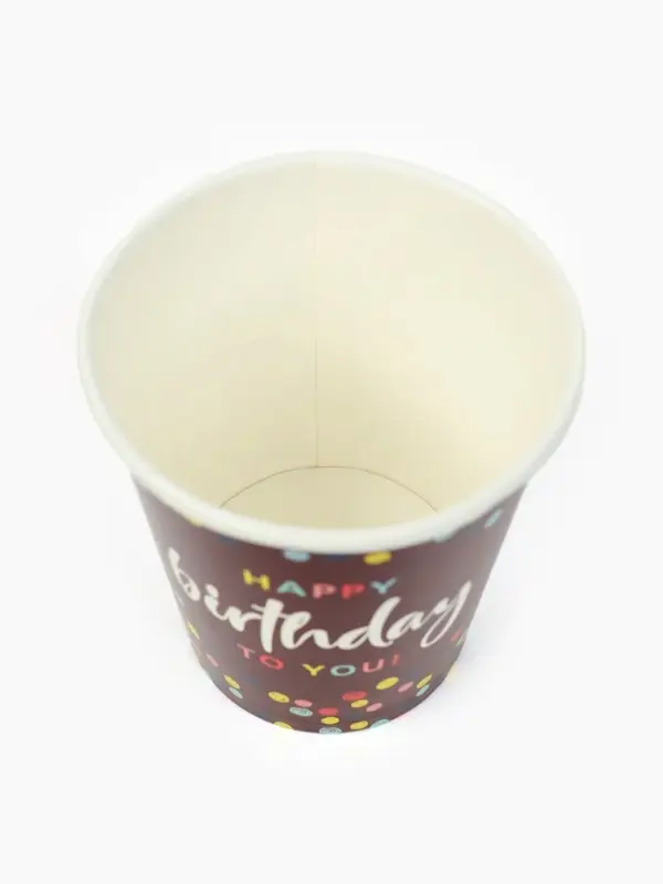 Стакан одноразовый бумажный &laquo;Happy Birthday&raquo; , конфетти 250 мл