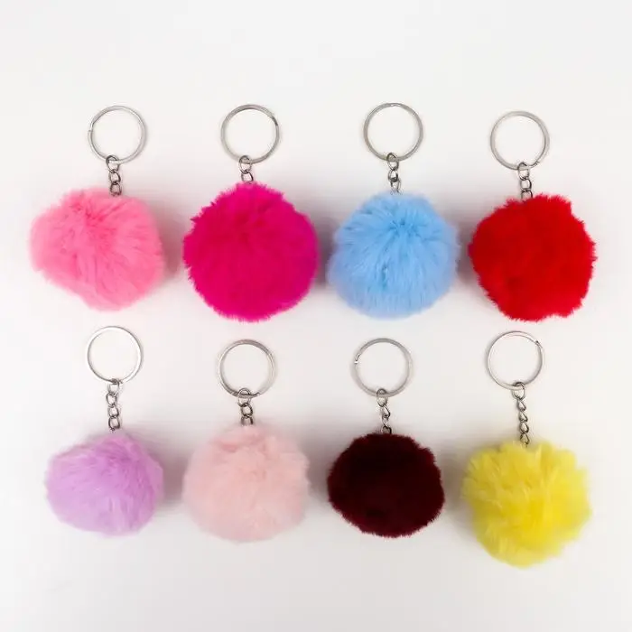 Брелок для ключей на кольце &laquo;Пушистик. Помпон&raquo;, на сумку, рюкзак, d=5 см, МИКС