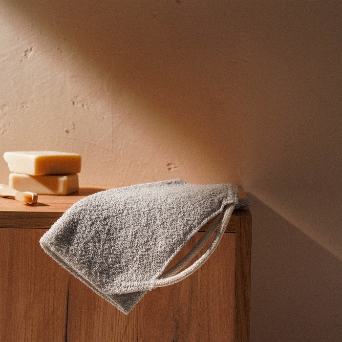 Мочалка - лента массажная SL Home &laquo;Ортика&raquo;, хлопок, 48&times;21 см, цвет бежевый