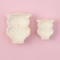 Печати для теста и мастики Доляна &laquo;Совушка&raquo;, набор 2 шт, пластик, молочные