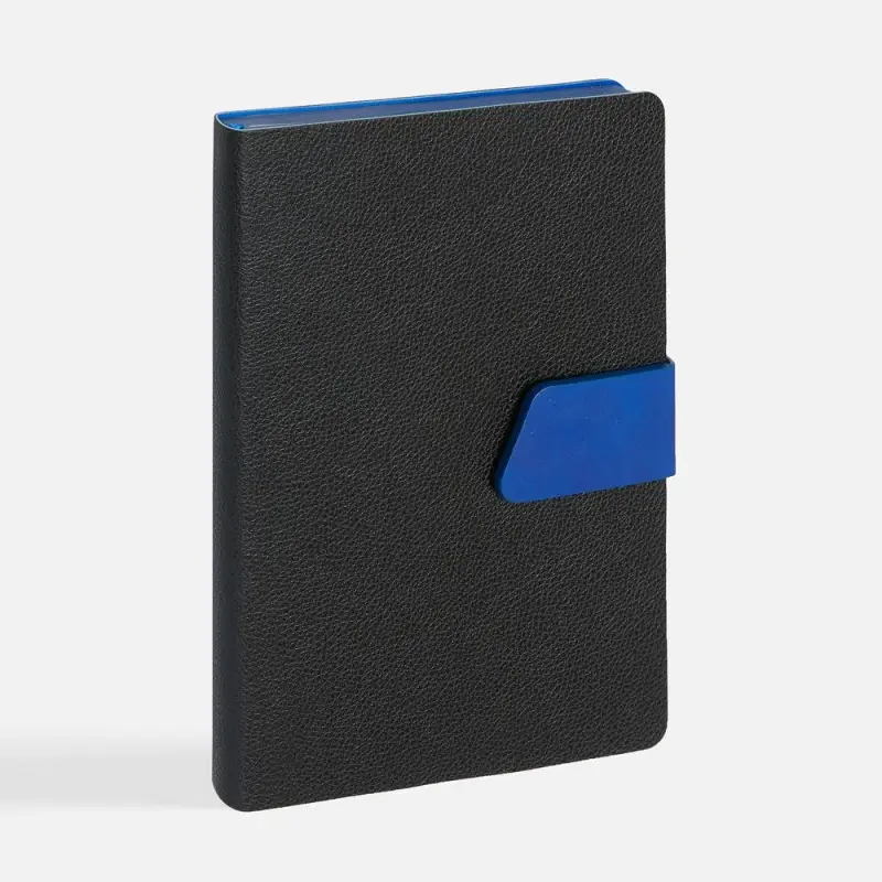 Ежедневник Boom, недатированный, черный c ярко-синий