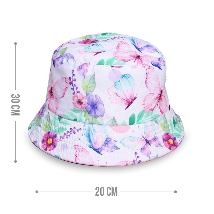 Панама детская для девочки &laquo;Бабочки&raquo;, р-р 52-54