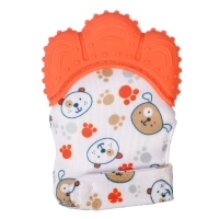 Прорезыватель-рукавичка &laquo;Собачки&raquo;, цвет красный, Крошка Я