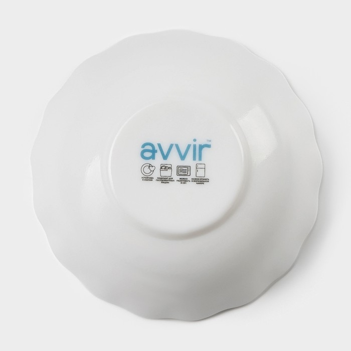 Салатник &laquo;Дива&raquo;, 430 мл, d=15,5 см, стеклокерамика, цвет белый