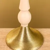 Подсвечник на 1 свечу "Бежевый" 10,5х10,5х25 см